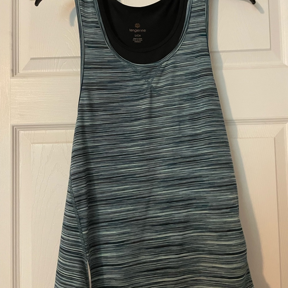 Blue and Black double layered Tank top.